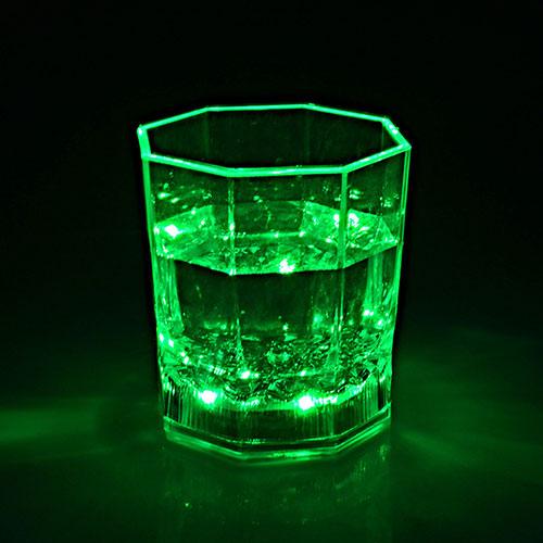 Flashing Octagonal Scotch glass cup