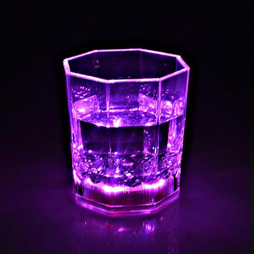 Flashing Octagonal Scotch glass cup