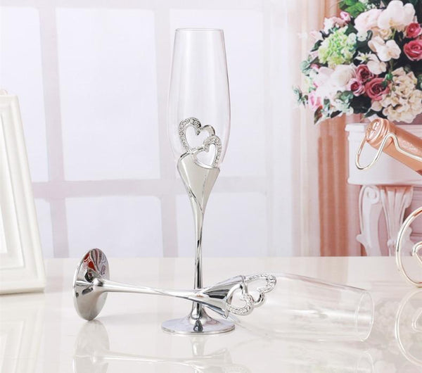 Toasting Champagne Flutes Glasses Cup