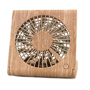 Wood Grain Ultra-Thin Foldable Fan