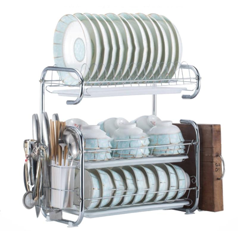 Stainless Steel Drain Dish Rack Kitchen