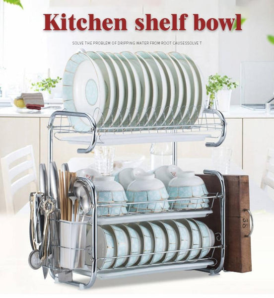 Stainless Steel Drain Dish Rack Kitchen