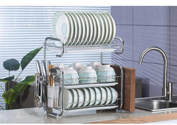 Stainless Steel Drain Dish Rack Kitchen