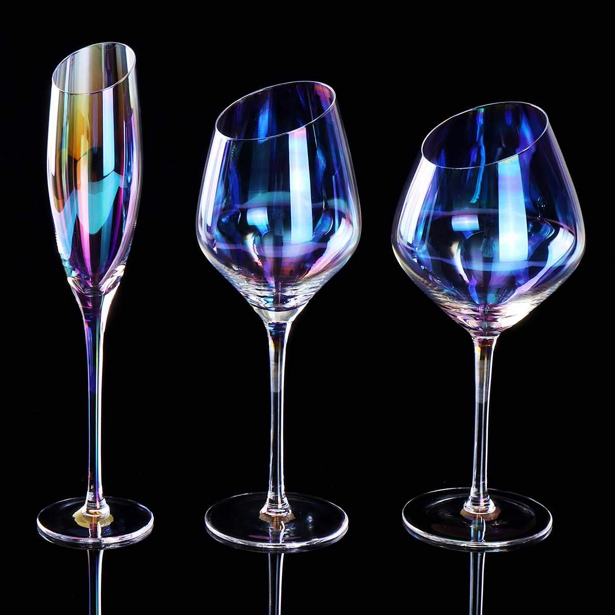 Rainbow plated crystal glass  cup