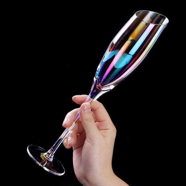 Rainbow plated crystal glass  cup