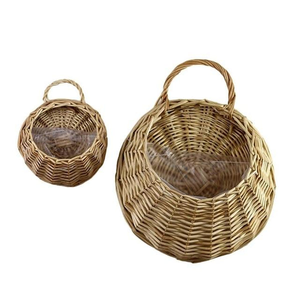 Wall Hanging Natural Wicker Flower Basket