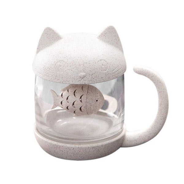 Cute Cat Little Monkey Glass Cup