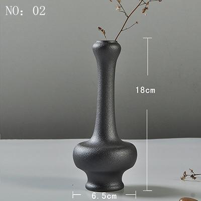 Modern Ceramic Vase creative black Tabletop