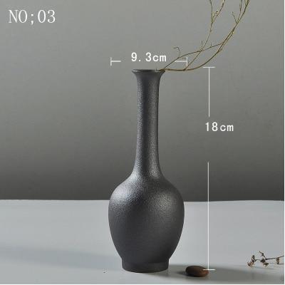 Modern Ceramic Vase creative black Tabletop