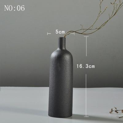 Modern Ceramic Vase creative black Tabletop