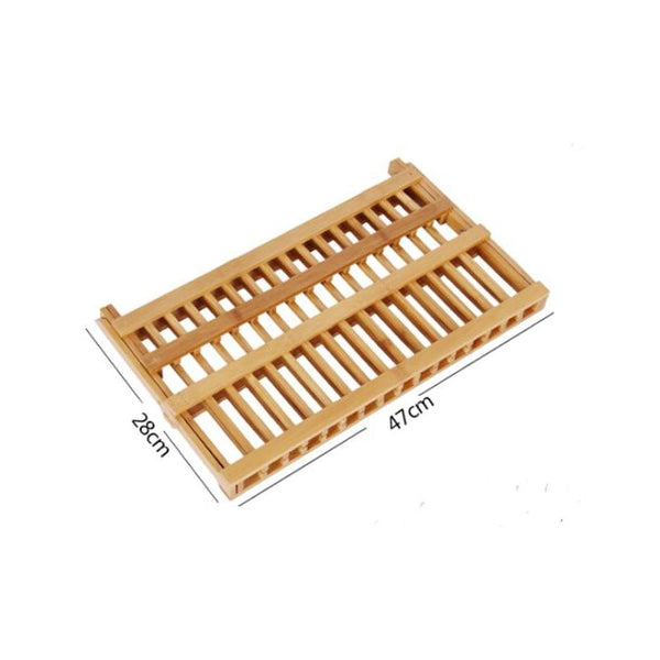 Folding Bamboo Dish Rack Drying Rack Holder