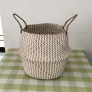 Foldable Handmade Seagrass Storage Basket