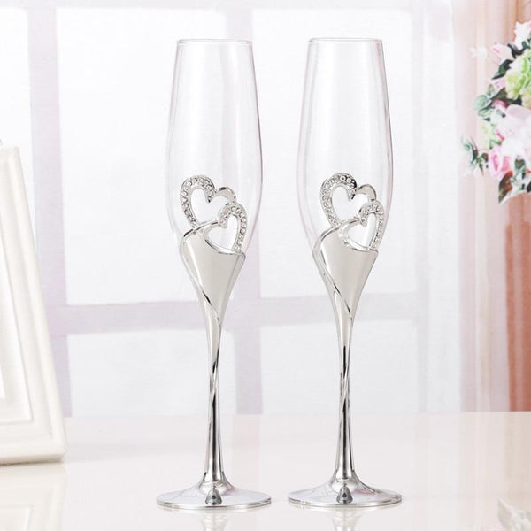 Toasting Champagne Flutes Glasses Cup