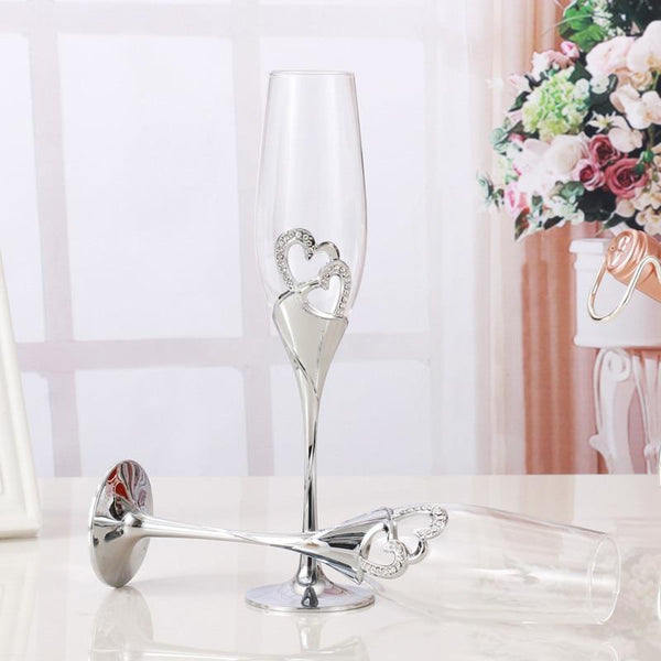 Toasting Champagne Flutes Glasses Cup