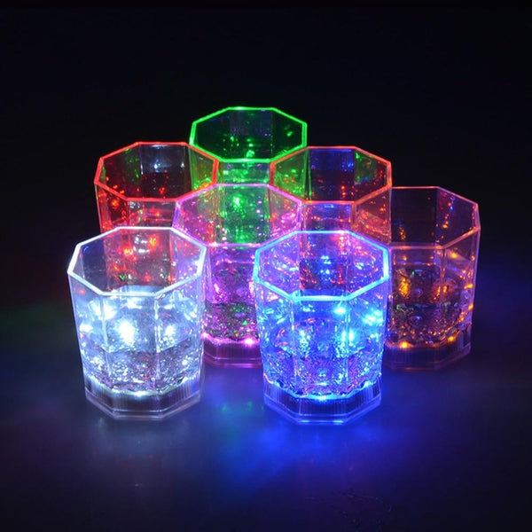 Flashing Octagonal Scotch glass cup